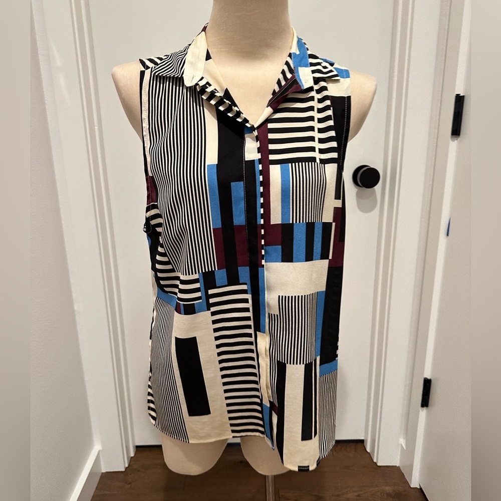 Topshop striped sleeveless top